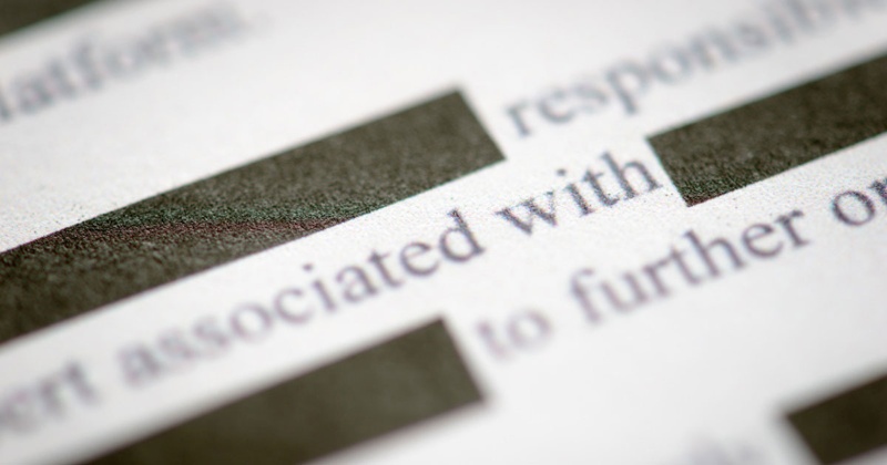Document with redactions