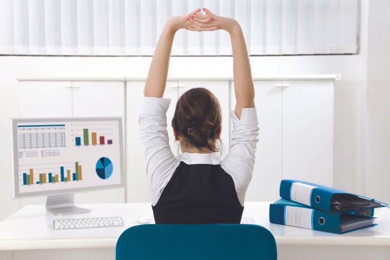 Woman working on analysis
