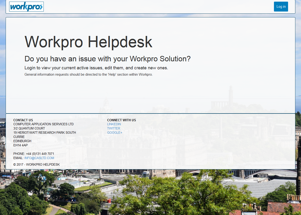 Workpro Helpdesk Screenshot