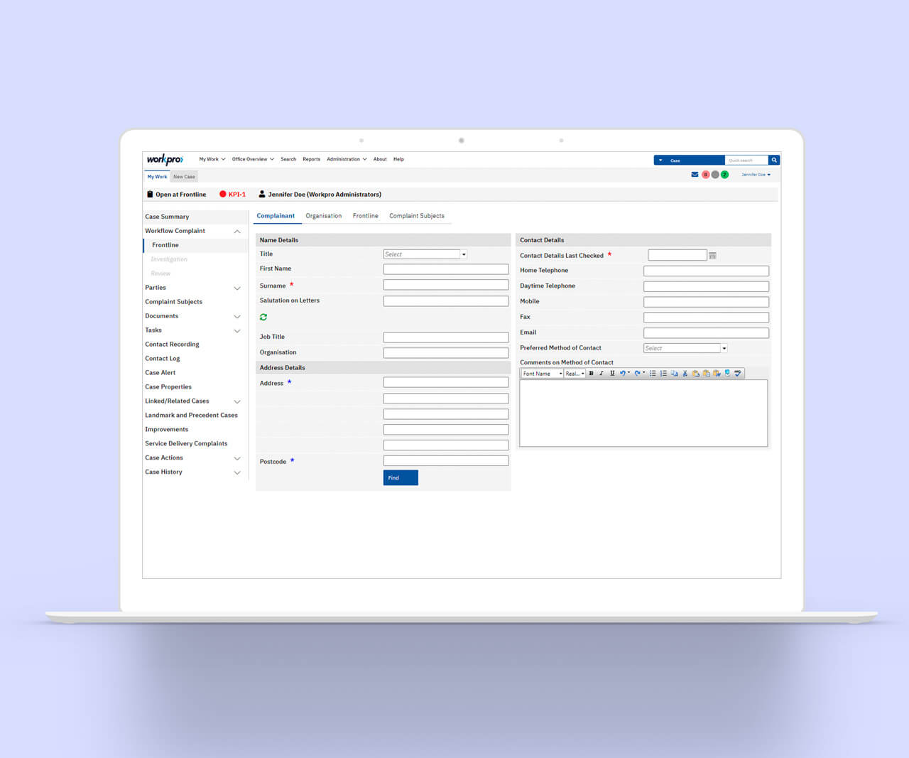 Workpro Forms Example