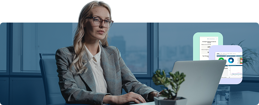 Woman sitting at a desk using a laptop