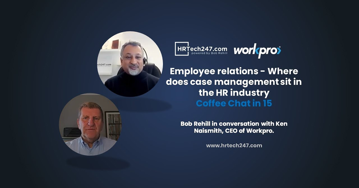 A banner for the HRTech247 interview with Workpro CEO, Ken Naismith.